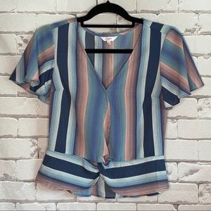Candies Striped Crop Top Size 0
